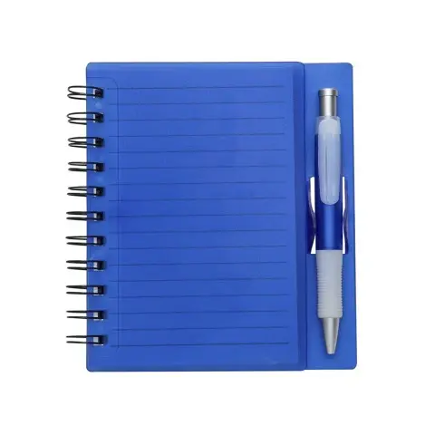 Caderneta plástica com caneta - 16,1x14,8cm