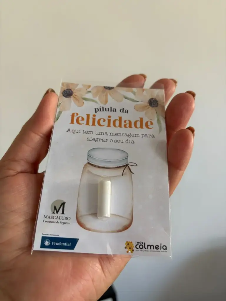 Card cápsula da Felicidade (mín 25 und)