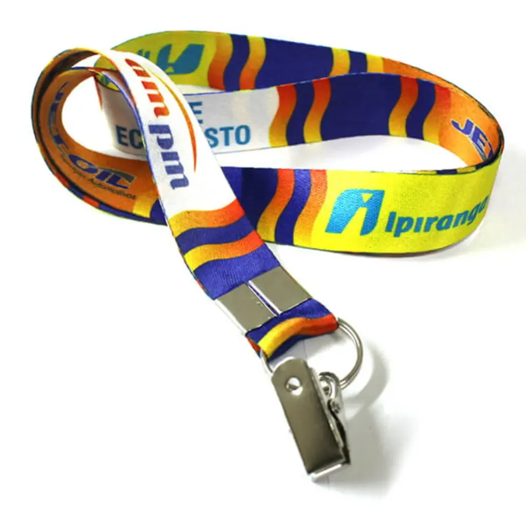 Cordão para crachá 20mm personalizado com jacaré