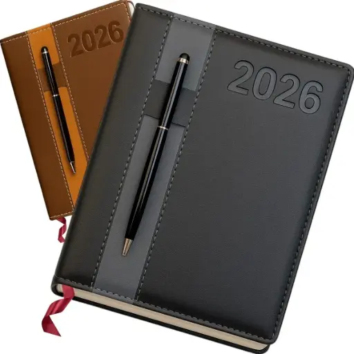 Agenda 2026 Executiva Diária Couro 344 Folhas 