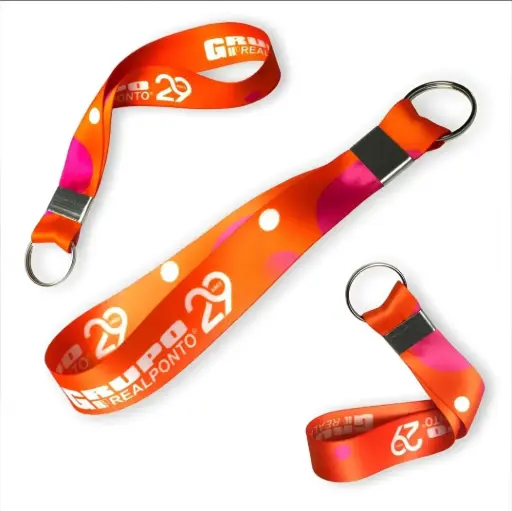 Chaveiros de pulso 20 mm com terminal argola - 13 cm fechado