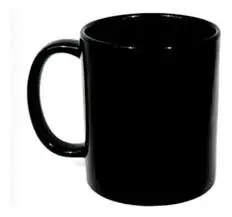 Caneca porcelana preta personalizada 